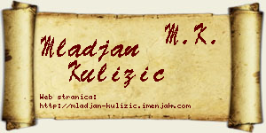 Mlađan Kulizić vizit kartica